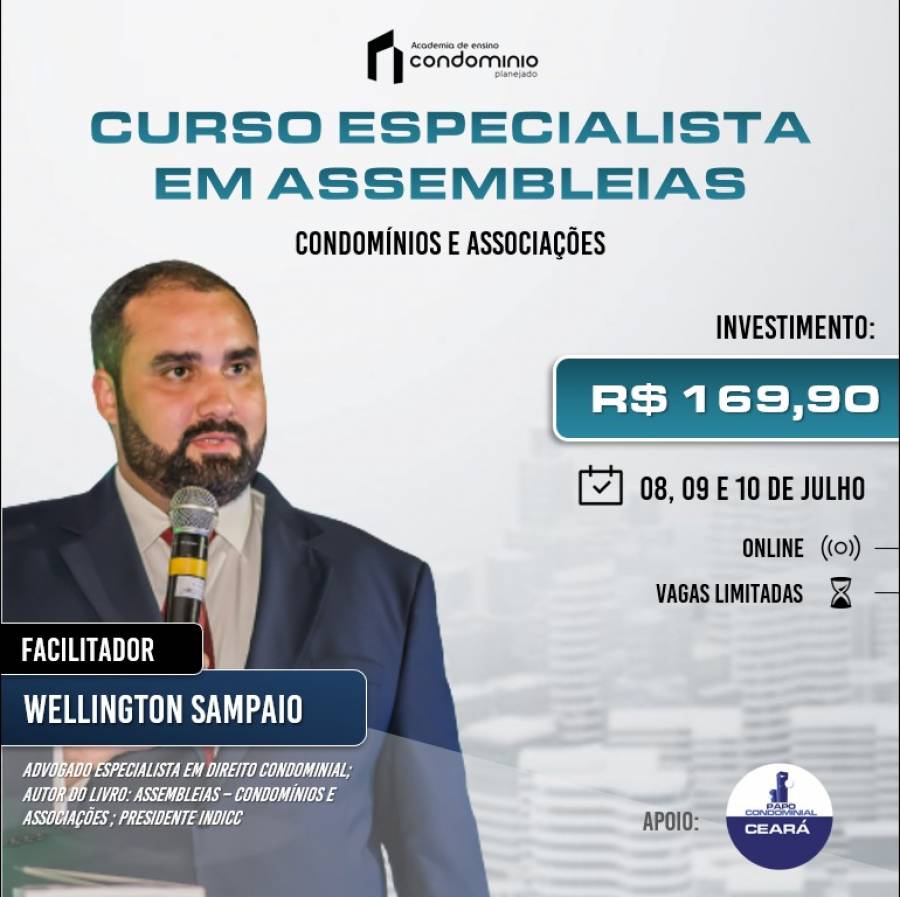 Curso especialista em assembleias - condomínios e associações.